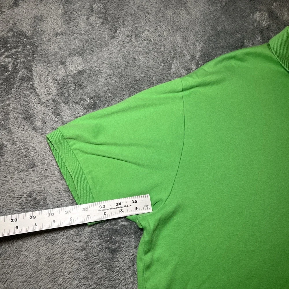 VTG Polo By Ralph Lauren Men's Short Sleeve Green Polo Shirt Yellow Pony SZ XL